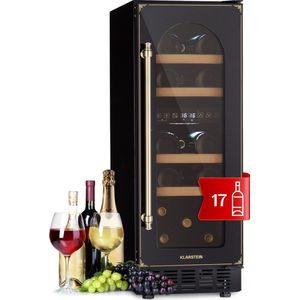 Vinovilla 17 Built-In Duo Vilhelmine Edition wijnkoelkast 17 flessen 3 kleuren glazen deur