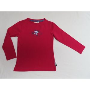 T-Shirt - Lange mouw - Meisje - Wijnrood - 4/5 jaar 104/110