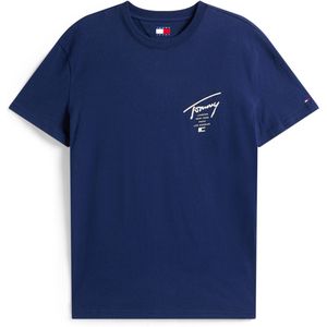 Tommy Jeans Shirt 'City'  navy / wit