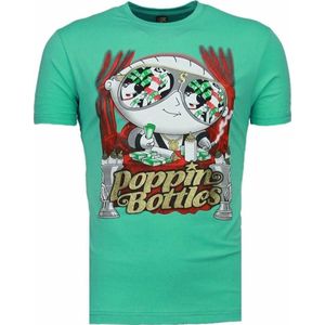 Poppin Stewie - T-shirt - Turquoise