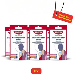 6x Heltiq - Eilandpleister Small - 8 stuks - 5 x 7,5 cm - Voordeelverpakking