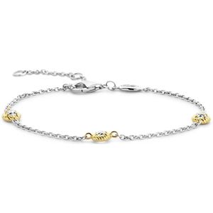 TI SENTO Dames Armband - 925 zilver - Zirkonia met geel verguld - 23027ZY
