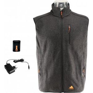 FIRE-PERFORMANCE Verwarmd Vest / Verwarmde Bodywarmer met accu (AJ34) Maat L, Zwart/Gijs