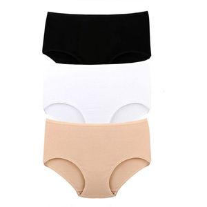 Bamboe Damesslips - Hoge Taille Slips - 3 stuks - Beige - Wit - Zwart - Maat M - Antibacterieel - Hoge Kwaliteit