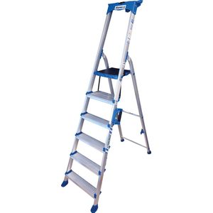 Alumexx Twin-Deck 3.0 - Huishoudtrap 6 treden - Keukentrap - Inklapbaar - 3.25m werkhoogte