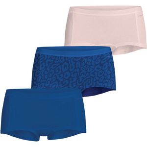 Björn Borg - Minishort - Boxershort - Ondergoed - Dames - Blauw/Beige - Underwear - 3-Pack - L