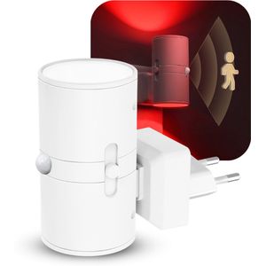 Alinastore Rood Licht Sensorlamp – Bevordert Ontspanning & Melatonine – Verstoort Bioritme Niet – Automatisch Nachtlicht - Sensor lamp – Anti-Blauwlicht - Roodlicht - Red Light Therapie