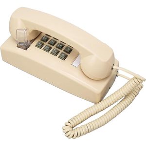 Vintage Wandtelefoon met Mechanisch Rinkelen en Volumeregeling - Geschikt voor Senioren in Badkamer, Bar, Hotel .