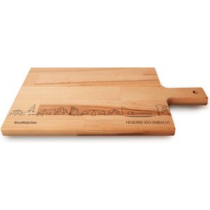 Skyline Serveerplank Hendrik-Ido-Ambacht - Hapjesplank - Serveerplank - Tapas - Hapjes - Serveren - WoodWideCities
