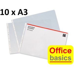 A3 Showtassen - insteekhoezen - Office Basics - horizontaal - set 10 stuks