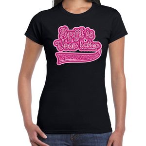 Bellatio Decorations Verkleed T-shirt dames - spijt is voor later - zwart/roze - themafeest fout/goud/stout XXL