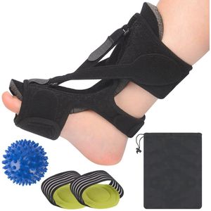 Nachtspalkset voor Plantaire Fasciitis met Verstelbare Enkelbrace en Voetsteunen