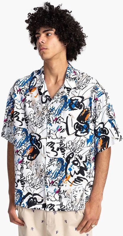 Element Resort Korte Mouwen Shirt Blauw S Man