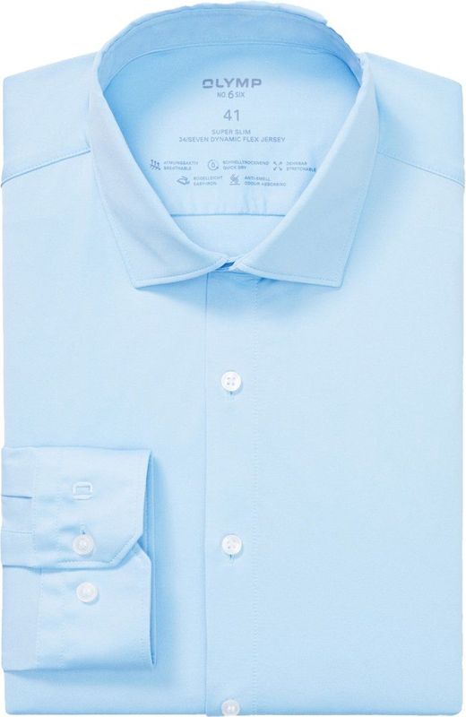 OLYMP No. Six 24/Seven Overhemd, super slim, Modern Kent, Bleu