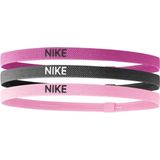 Nike elastische haarbanden 3-pack unisex roze/antraciet