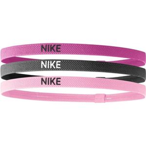 Nike elastische haarbanden 3-pack unisex roze/antraciet
