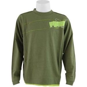 Puma Shift LS Tee - Sportshirt - Kinderen - Maat 176 - Burnt Olive; Light green
