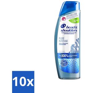 Head & Shoulders - Anti-Roos Shampoo - Pure Intense - Hoofdhuid Detox - 250 ml - Bulkverpakking - 10 stuks