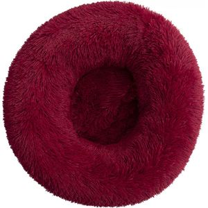 Dailyibed hondenmand - donut - hondenkussen - hondenbed - L - 60x60x16 cm - Rood