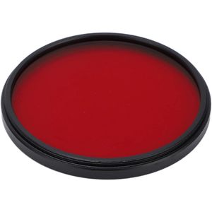 Brenzoos - Volledig Rood Lensfilter voor DSLR-camera's - Optisch Glas - Rood Filter - Lensfilterbehuizing - 67mm 62mm 58mm 55mm 52mm