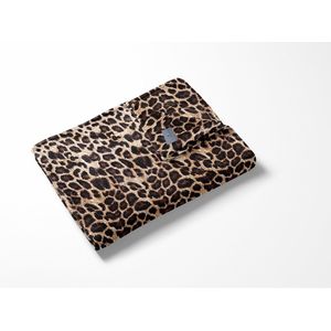 Linnick Flanel Fleece Deken Leopard - brown - 140x200cm - Plaid