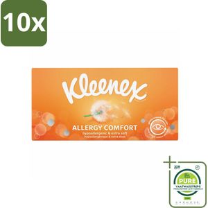 10 x Kleenex – Allergy Comfort – Tissues – 56 stuks per verpakking - Grootverpakking - Allergie - Allergische Neus - Allergische Ogen - Hypoallergeen - Neusdicht