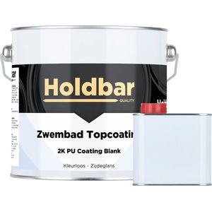 Holdbar Zwembad Topcoating Zijdeglans 2,5 kg - Glashelder - Zwembadverf - Waterdicht - Gemakkelijk reinigen - UV-bestendig - Chloor en Chemicaliën Bestendig - Mat, Zijdeglans en Hoogglans - 2 Componenten