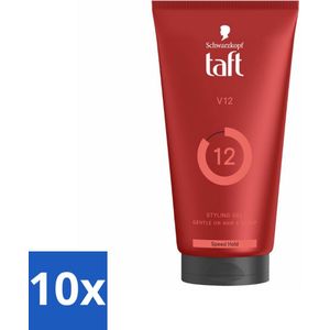 10 x Taft - V12 - Styling Gel - Turbo fixatie - 150 ml - Haartypen - Styling Gel - Turbo Fixatie - Snel Drogen - Krachtige Hold