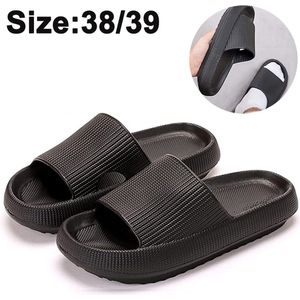 JeiibrZui Eva Pantoffels - Antislip Douchesandalen - Ultralicht & Ademend Voor Binnen En Buiten - 1 Paar - Badkamer/Spa/Zwembad Geel