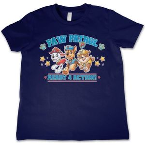 Paw Patrol Kinder T-Shirt Ready 4 Action Kids Tee NIC-12-PP011-DTF542 Navy-4 Jahre