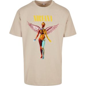 Mister Tee Nirvana - In Utero Oversize Heren T-shirt - XS - Creme