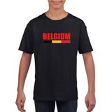 Zwart Belgium supporter supporter shirt kinderen - Belgisch shirt jongens en meisjes 146/152