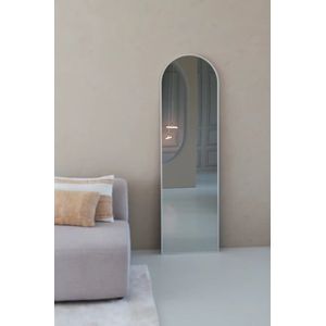 Nordic Style® Boogspiegel 170x50cm | Mat Wit | Scandinavische Spiegels | Halfrond | Pas spiegel | Staande spiegel | Kleedkamer spiegel