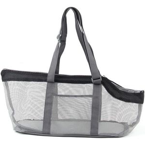 Draagzak Hond, Puppy en Kat tot 6 kg - Sterke Hondentas - Lichte Dieren Draagtas voor Onderweg - Hondendraagzak - Reistas Kleine Honden - Zwart, tot 6 kg, 50 x 20 x 19,5 cm