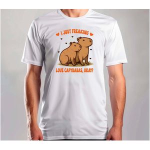 I Just Freaking, Love Capybaras Okay - T Shirt - CuteGift - AdorableGift - GiftVibes - SoCute - SchattigCadeau - LiefCadeau - CadeauVibes - ZoLief - Capy - Capybara