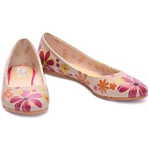 Goby - Blossom Joy Dames Ballerina's met Bloemenprint - Maat 38