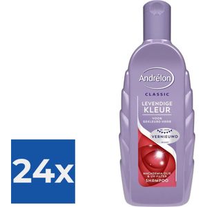 Andrélon Shampoo Levendige Kleur 300 ml - Voordeelverpakking 24 stuks