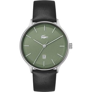 Lacoste Club 2011225 Horloge - Leer - Zwart - Ø 42 mm