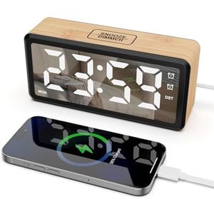 Digitale wekker met groot display, dimmer en snooze-functie