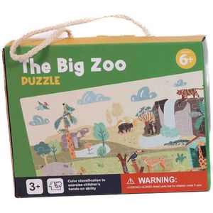 PIA Soft Toys - Puzzel ""De grote zoo Design box"" - 100 Stuks - 20,2 x 16,2 x 6,5 cm