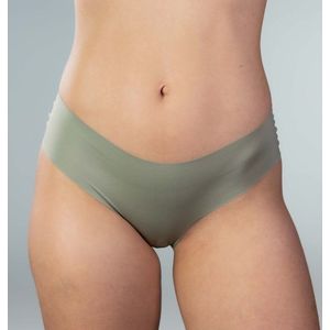 Gudia - 3 Pack - Anti-Bacterial Boter Zacht Naadloze Brazilian Slipset - 100% Biologisch Katoen Kruis - Onzichtbare Strings Ondergoed voor dames - Strings Dames Lingerie Slipjes - Sport Dagelijkse Slipjes - Seamless Ondergoed - groen - S