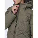 JDY - Puffer Jas - Waterbestendig - Met Capuchon - Lang - Polyester Voering