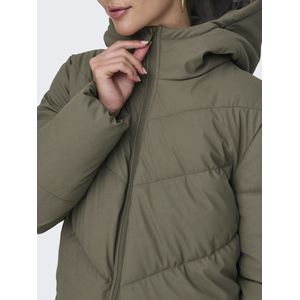 JDY - Puffer Jas - Waterbestendig - Met Capuchon - Lang - Polyester Voering