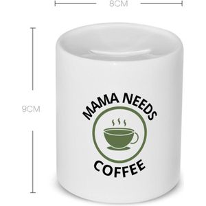 Akyol - mama needs coffee Spaarpot - Moeder - mama die koffie nodig heeft - moeder cadeautjes - moederdag - verjaardagscadeau - verjaardag - cadeau - geschenk - kado - gift - moeder artikelen - 350 ML inhoud