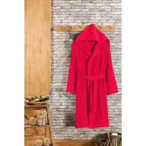Badjas met Capuchon - Luxe Badjas Dames & Heren Capuchon - Sauna badjas - Ochtendjas dames & heren - Granaatappel Bloem - Badstof - Wellness badjas - Valt XL