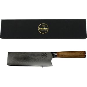 Sumisu Knives - Japans mes - Nakiri - Wood collection - 100% damascus staal - Koksmes - Geleverd in luxe geschenkdoos - Cadeau