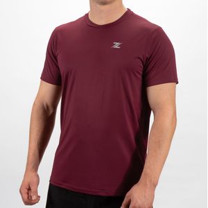 ZEUZ Sport T-Shirt Heren - Sportkleding Man - Fitnesskleding - Jongens Kleding voor Fitness, CrossFit & Gym - Donkerrood - Maat XXL