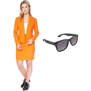 Oranje mantelpak kostuum - maat 40 (L) met gratis zonnebril