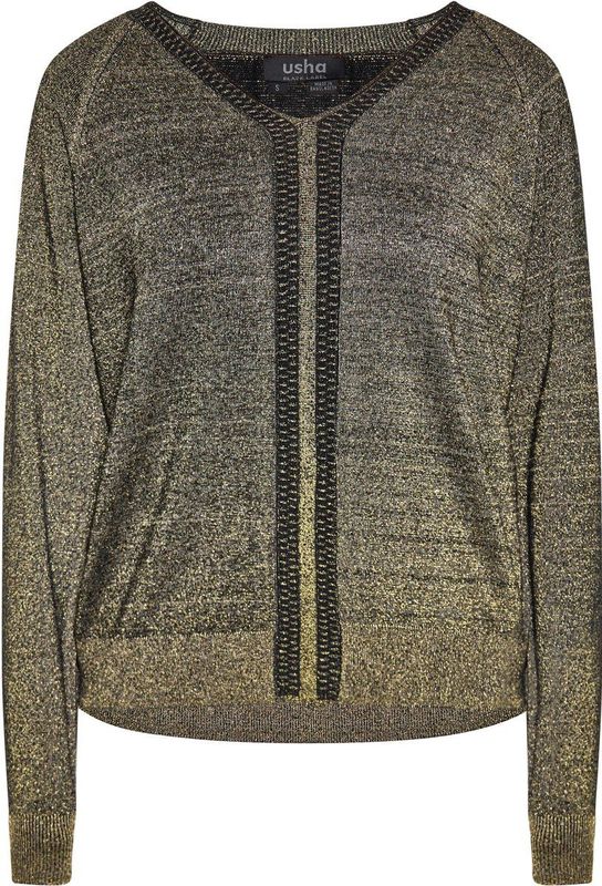 usha - Metallic V-hals Pullover - Langsleeve