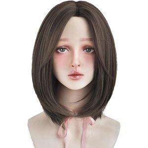 CSGoods - Kort haarstuk met rechte snit en middenscheiding, gezichtsvormend, modieus ontwerp